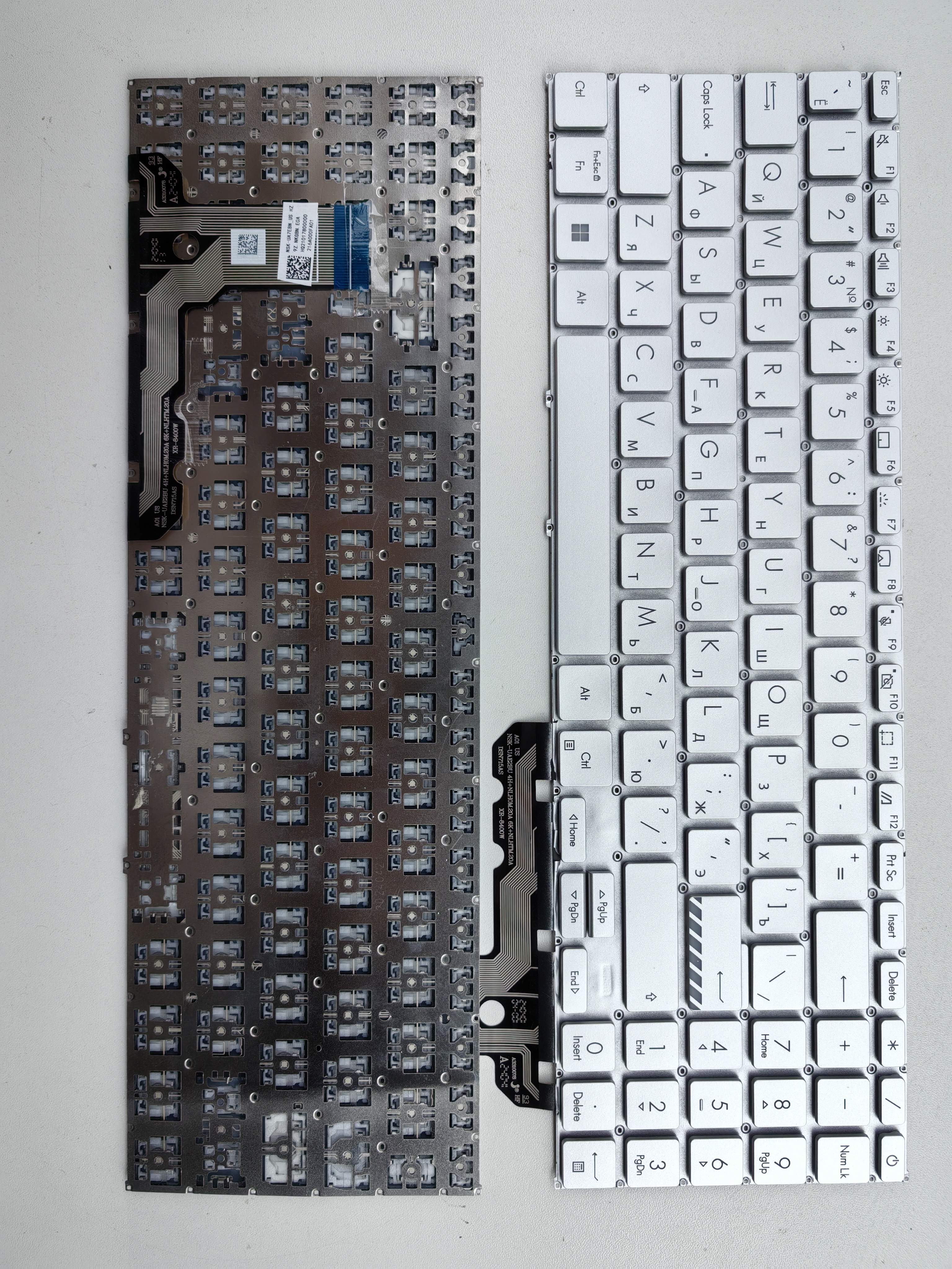 Picture of New Replacement Laptop Keyboard For ASUS K3605/K3604/15X/K3504/M3504/S3504/E1504 SILVER (OEM) RU Layout